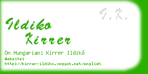 ildiko kirrer business card